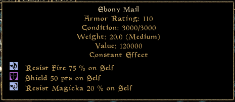 Ebony Mail Morrowind Tooltip